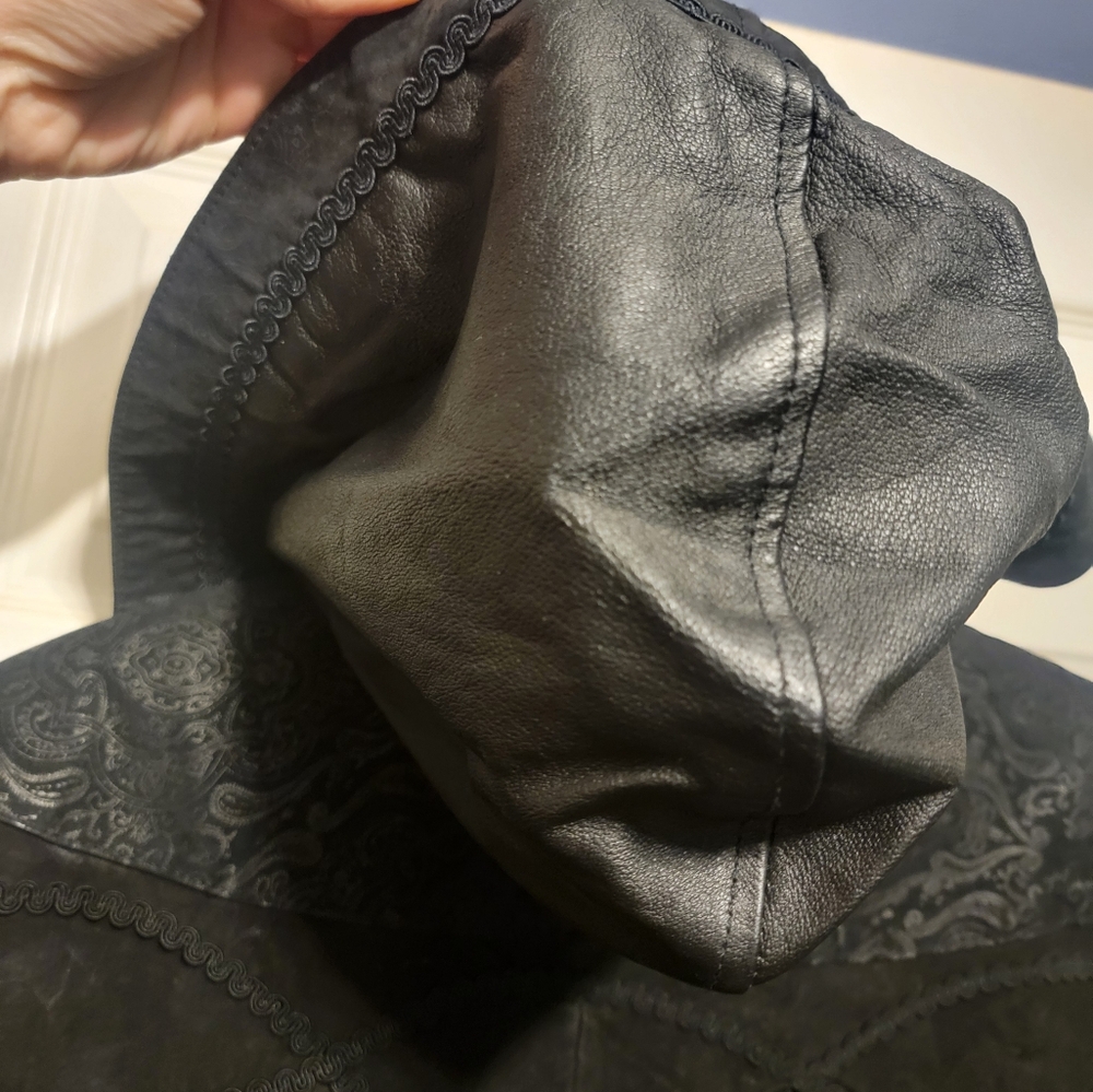 G3 Vintage Cinch Waist Leather Jacket Size M - Picture 10 of 13